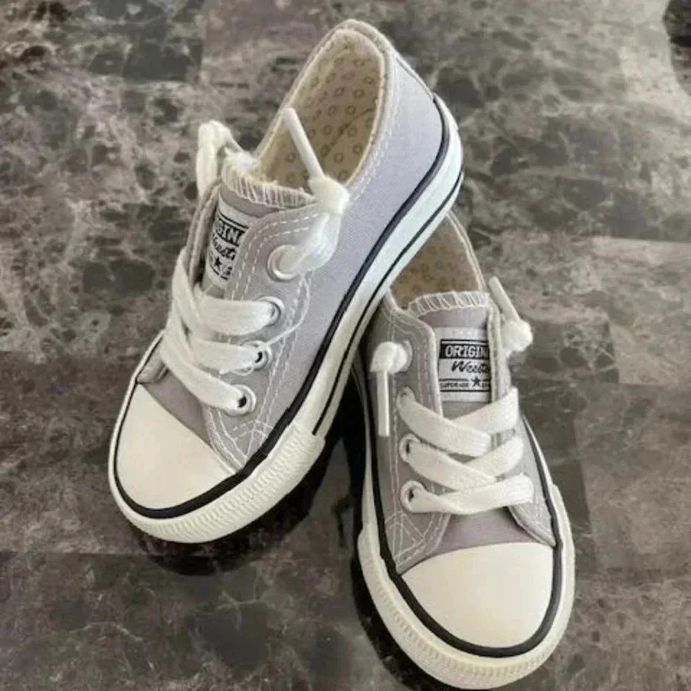 New Weestep Toddler Little Kid Boys and Girls Slip-On Sneakers Size: 7 Gray